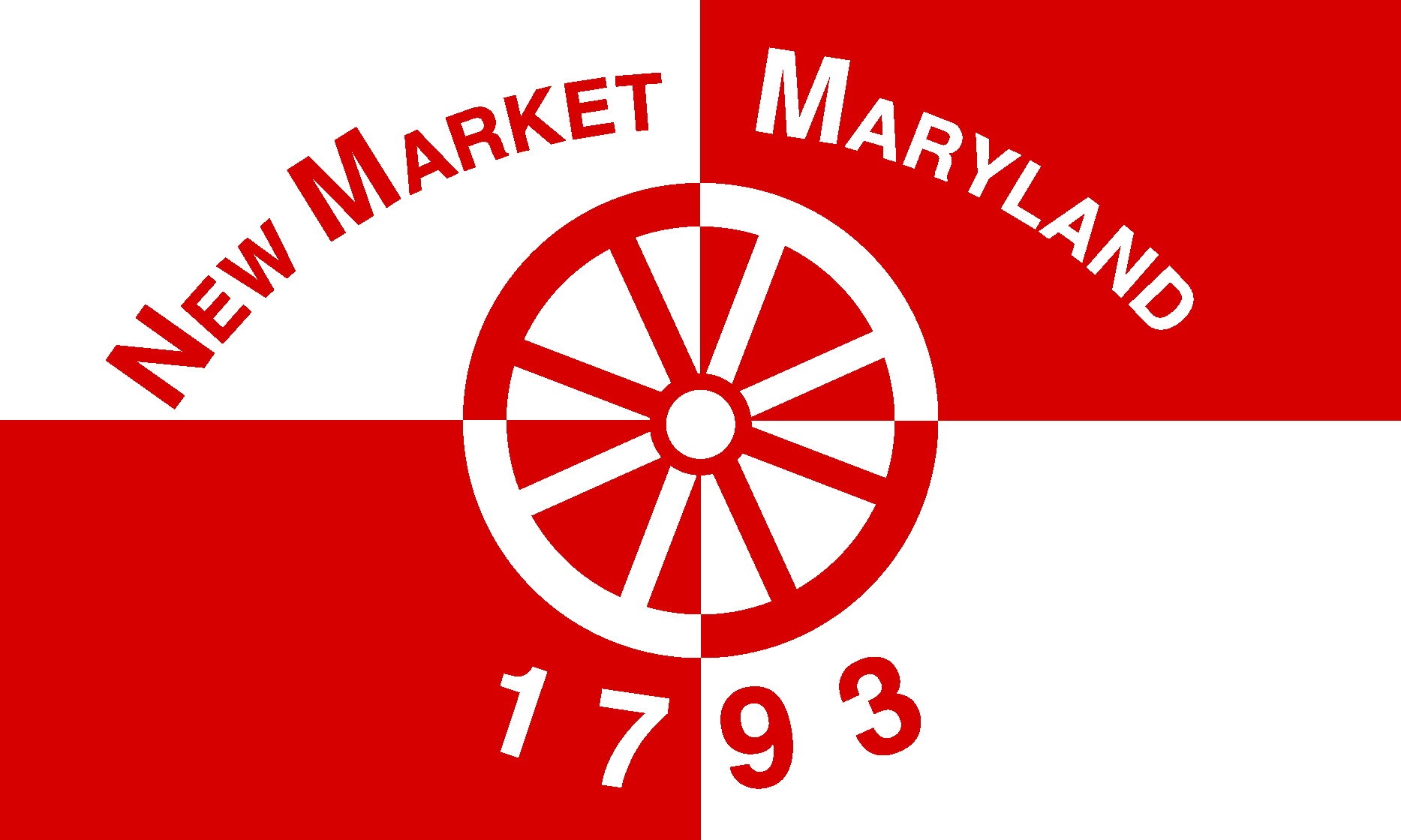 Flag Of New Market, Maryland Logo Vector Logo